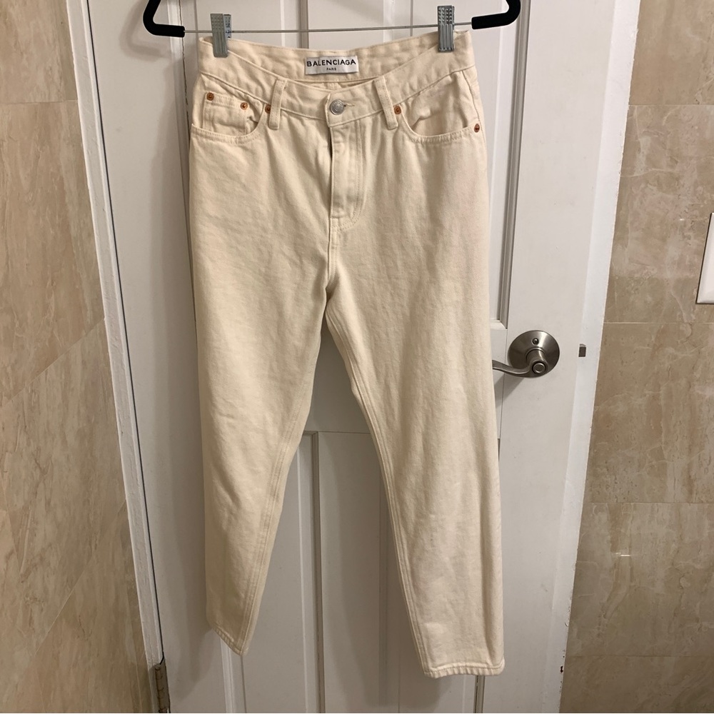 Balenciaga jeans cream color